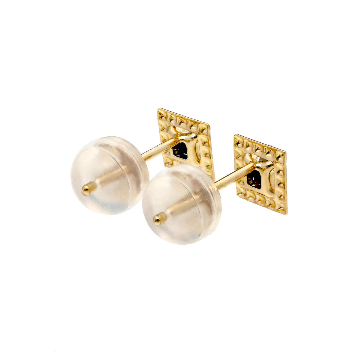 ブラックカルセドニー K18ピアス《26C70113》