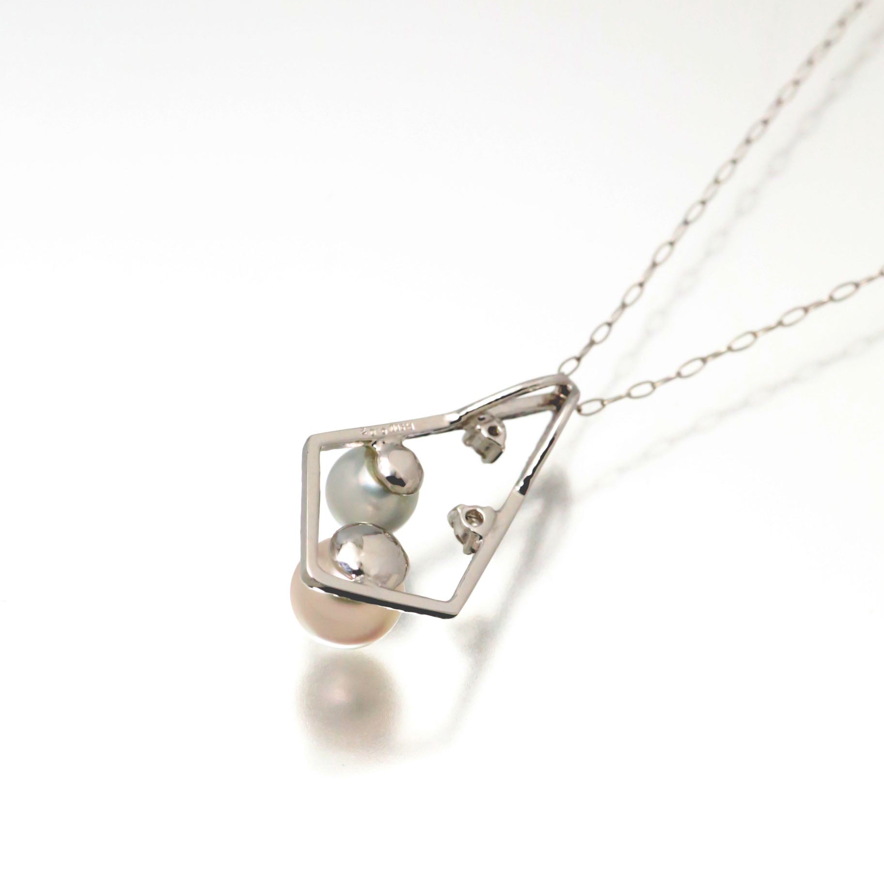 【限定8点】パール/ダイヤモンド プラチナネックレス(アコヤ真珠/4mm・5mm/6月誕生石)《26H00206》