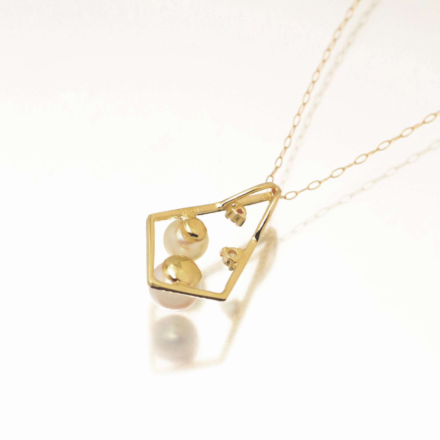 【限定5点】パール/ダイヤモンド K18ネックレス(アコヤ真珠/4mm・5mm/6月誕生石)《26H00207》