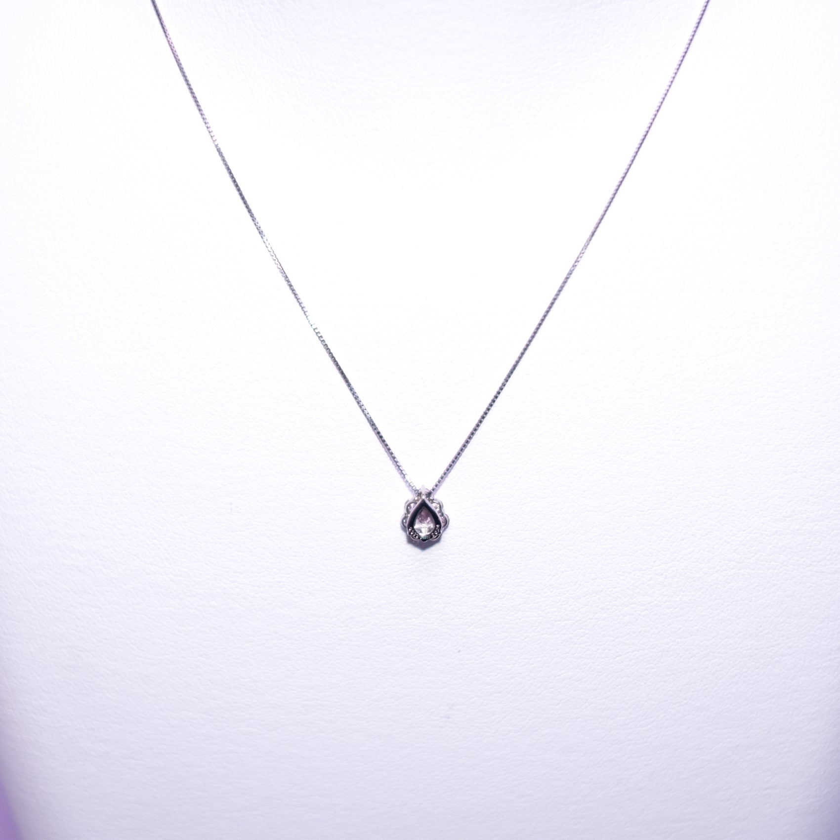 【限定4点】ピンクダイヤモンド/ダイヤモンド プラチナネックレス(0.07カラット/ファンシーパープリッシュピンク/I1/4月誕生石/グレーディングレポート付)《26H00701》
