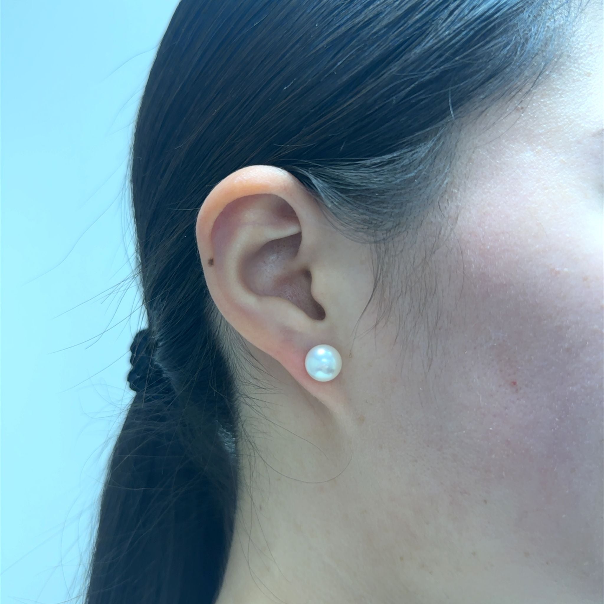 パール プラチナピアス(アコヤ真珠/9mm/宇和島産/6月誕生石/原産地証明書付)《26H01002》
