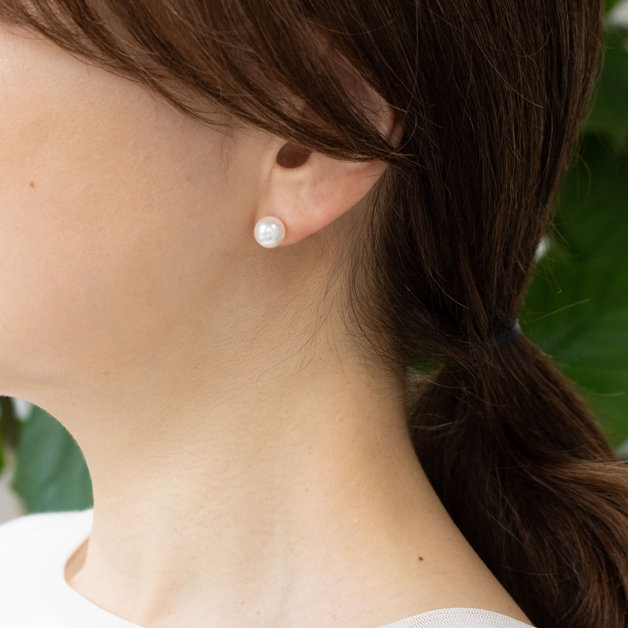 パール プラチナピアス(アコヤ真珠/7.5mm/宇和島産/6月誕生石/原産地証明書付)《26H01005》