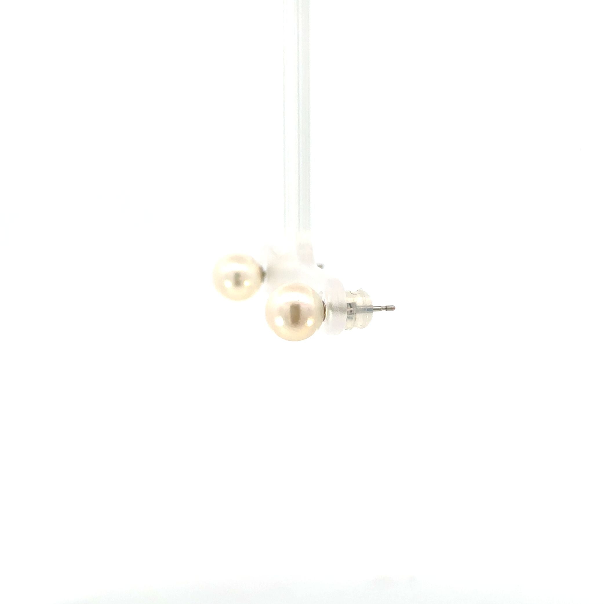 パール プラチナピアス(アコヤ真珠/7.5mm/宇和島産/6月誕生石/原産地証明書付)《26H01005》