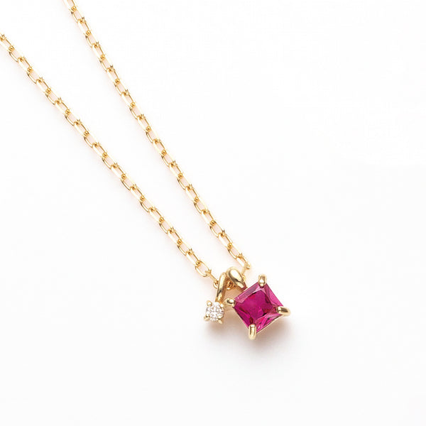 k10 ネックレス ルビー ダイヤモンド ルビー/ダイヤモンド K10ネックレス(7月誕生石)《26H01205》 | 京セラ