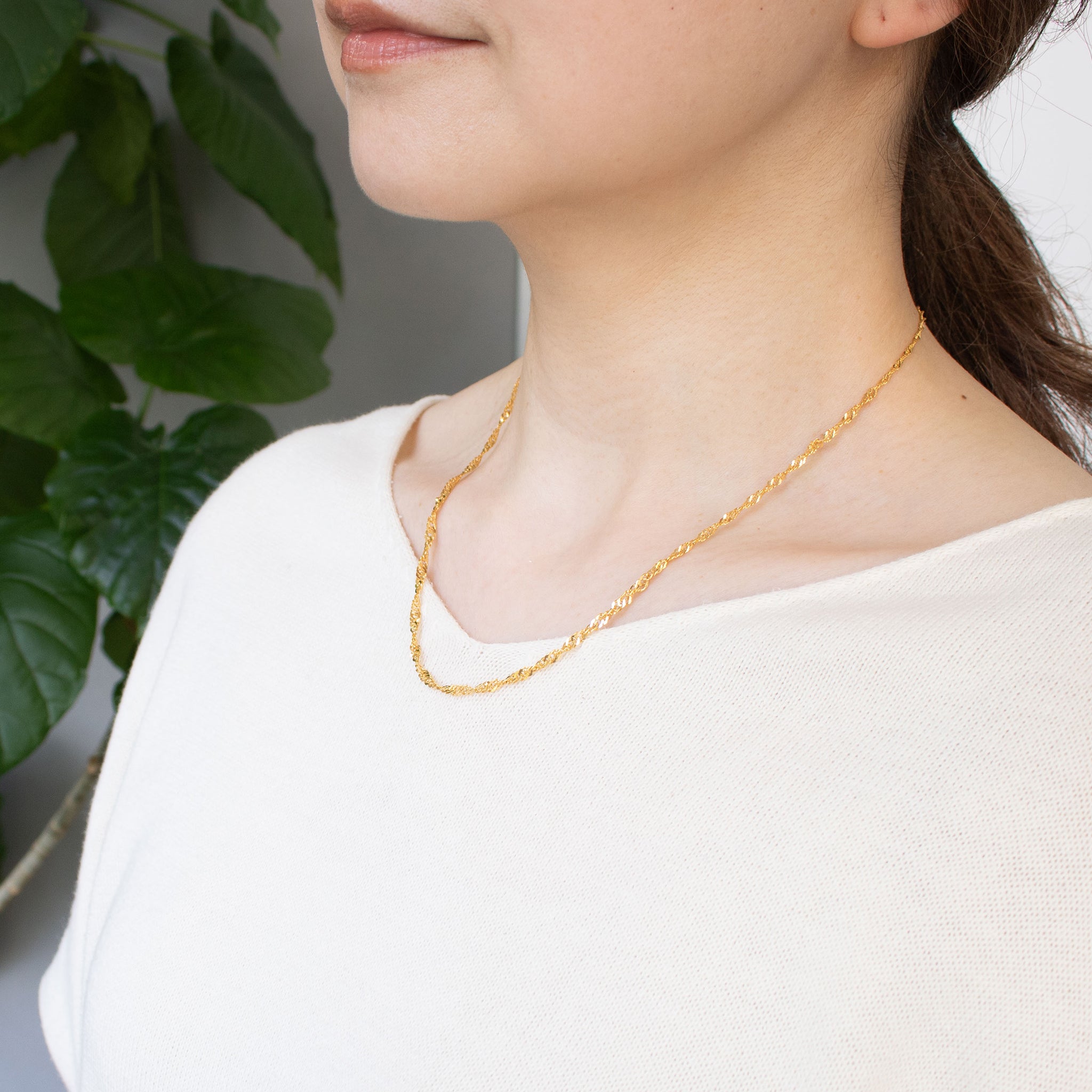 【限定5点】K24ネックレス(純金/造幣局品位刻印付)《26H01503》