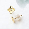 ダイヤモンド K18ピアス(紫陽花モチーフ)《26H02105》