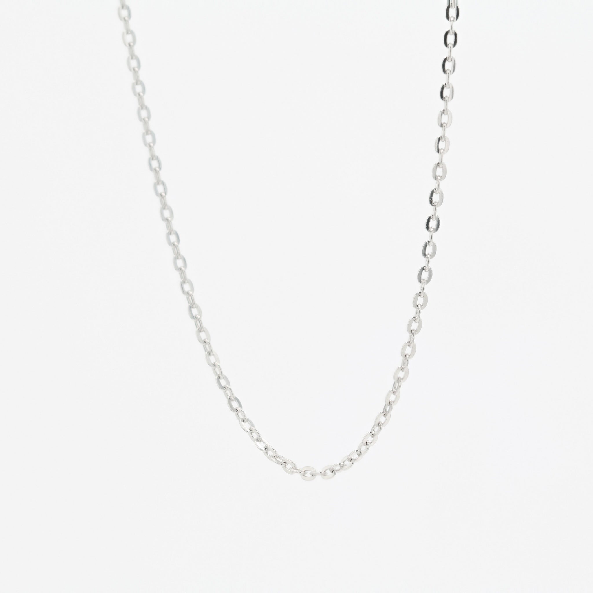 プラチナネックレス(アズキ/幅0.9mm/45cm/フリーアジャスター/「楽わ」付き)《26H03105》