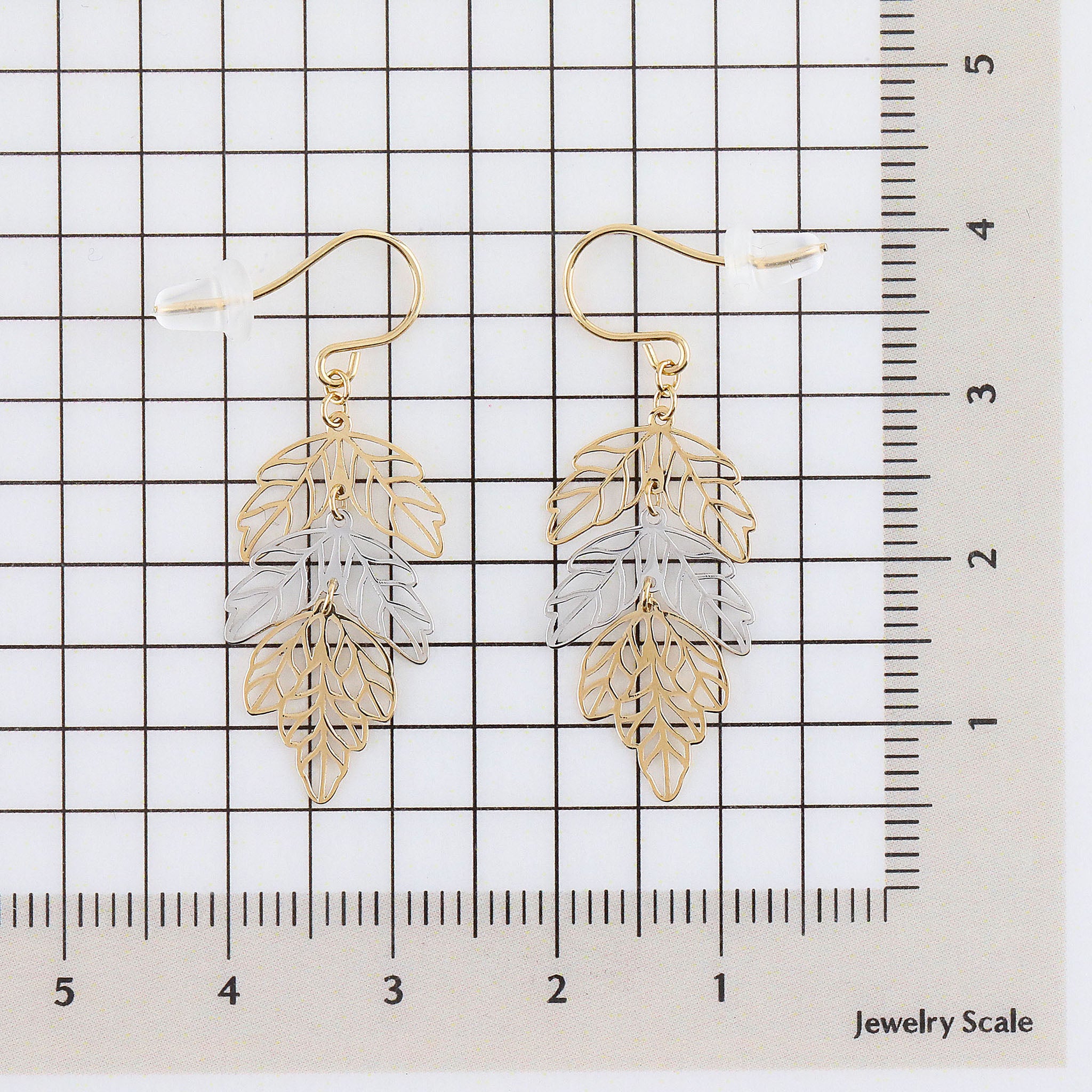 K10ピアス(コンビカラー/リーフモチーフ)《26N01601》
