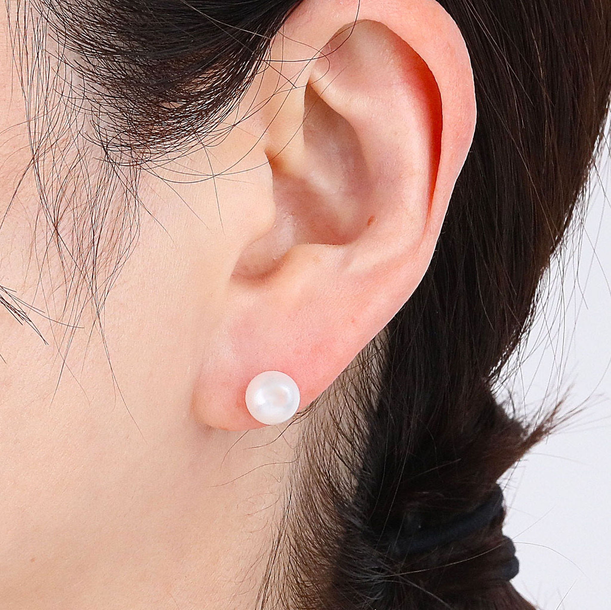 【限定30点】パール K18ピアス(淡水真珠/7.5mm/6月誕生石)《26N02106》