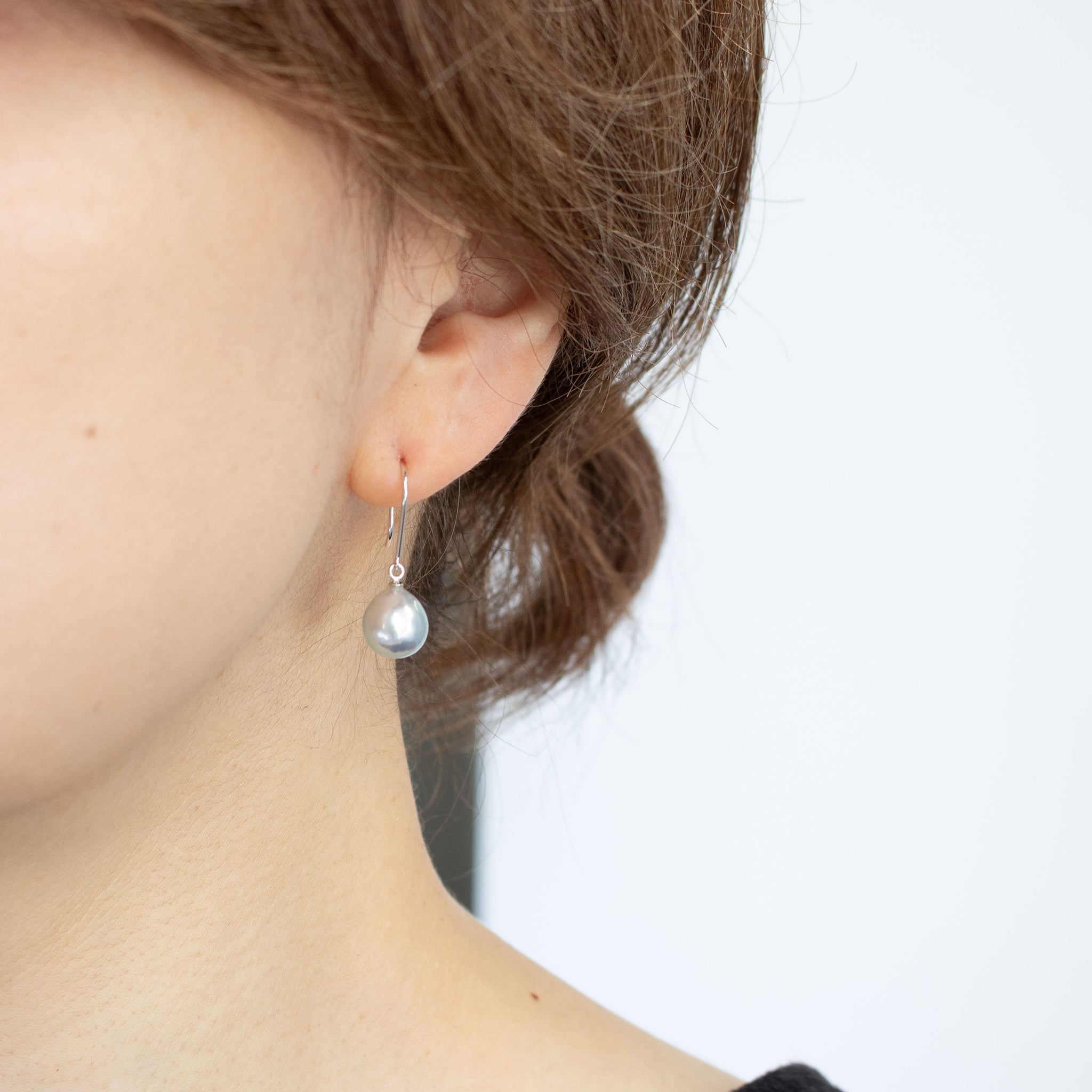 【限定6点】パール K14ピアス(アコヤ真珠/ナチュラルブルー/8.5mm/6月誕生石)《26N00809》