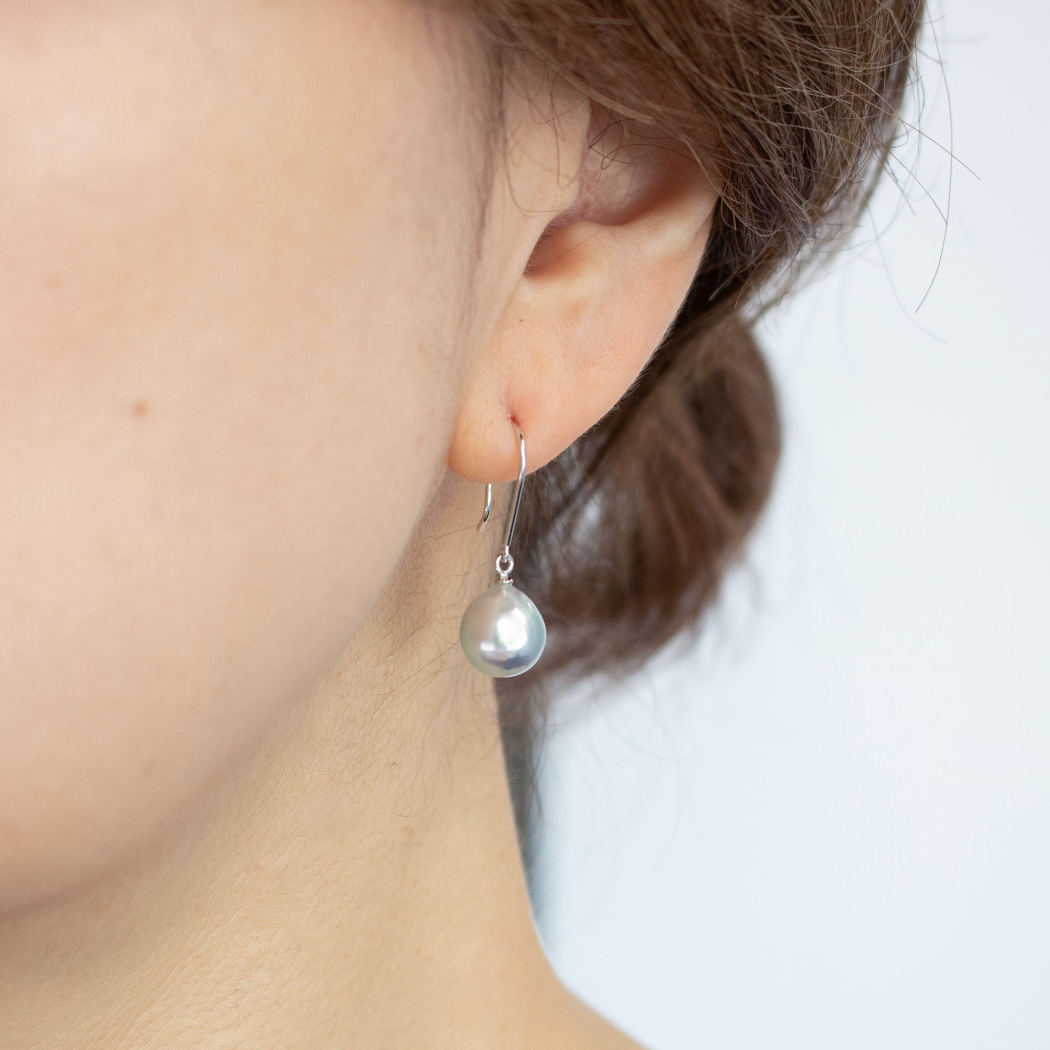 【限定6点】パール K14ピアス(アコヤ真珠/ナチュラルブルー/8.5mm/6月誕生石)《26N00809》
