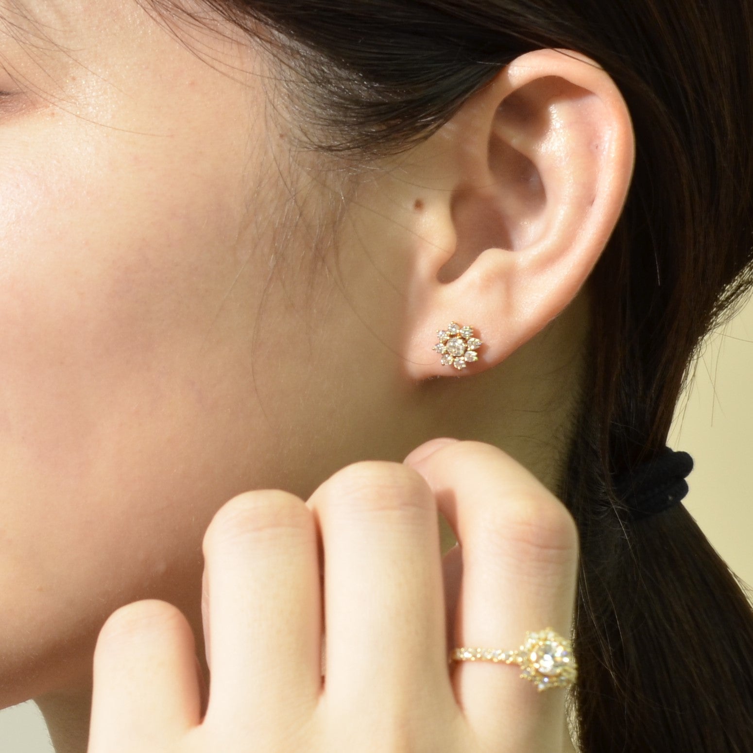ダイヤモンド K18ピアス(計0.2カラット/Dカラー/SIクラス/3EX/2way/4月誕生石/グレーディングレポート付)《26N01109》
