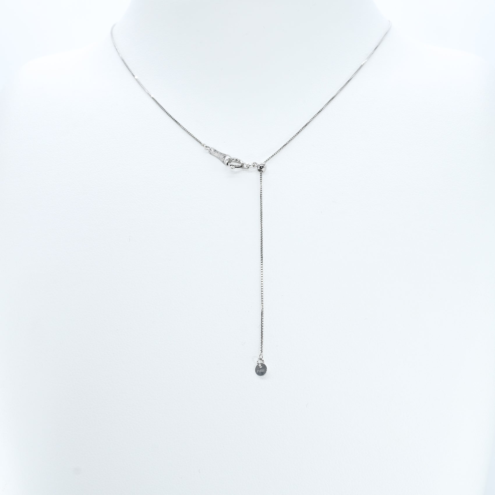 ダイヤモンド プラチナネックレス(バゲットカット/4月誕生石)《26N01302》