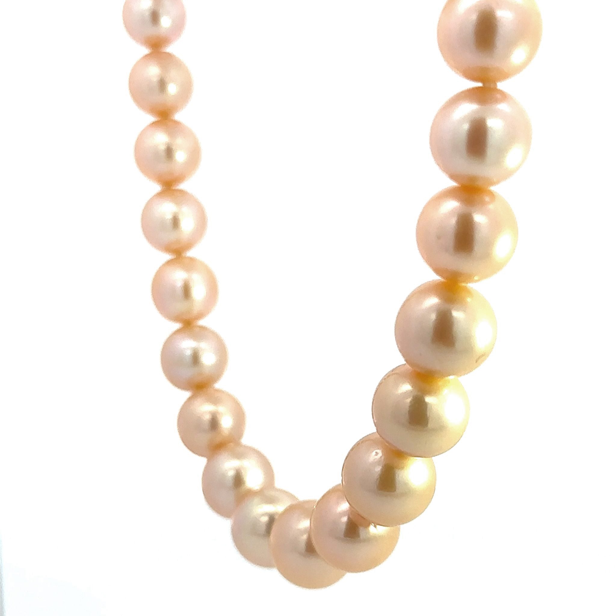 【限定2点】パール ネックレス(淡水真珠/オレンジ系/10～12mm/6月誕生石)《26N01502》