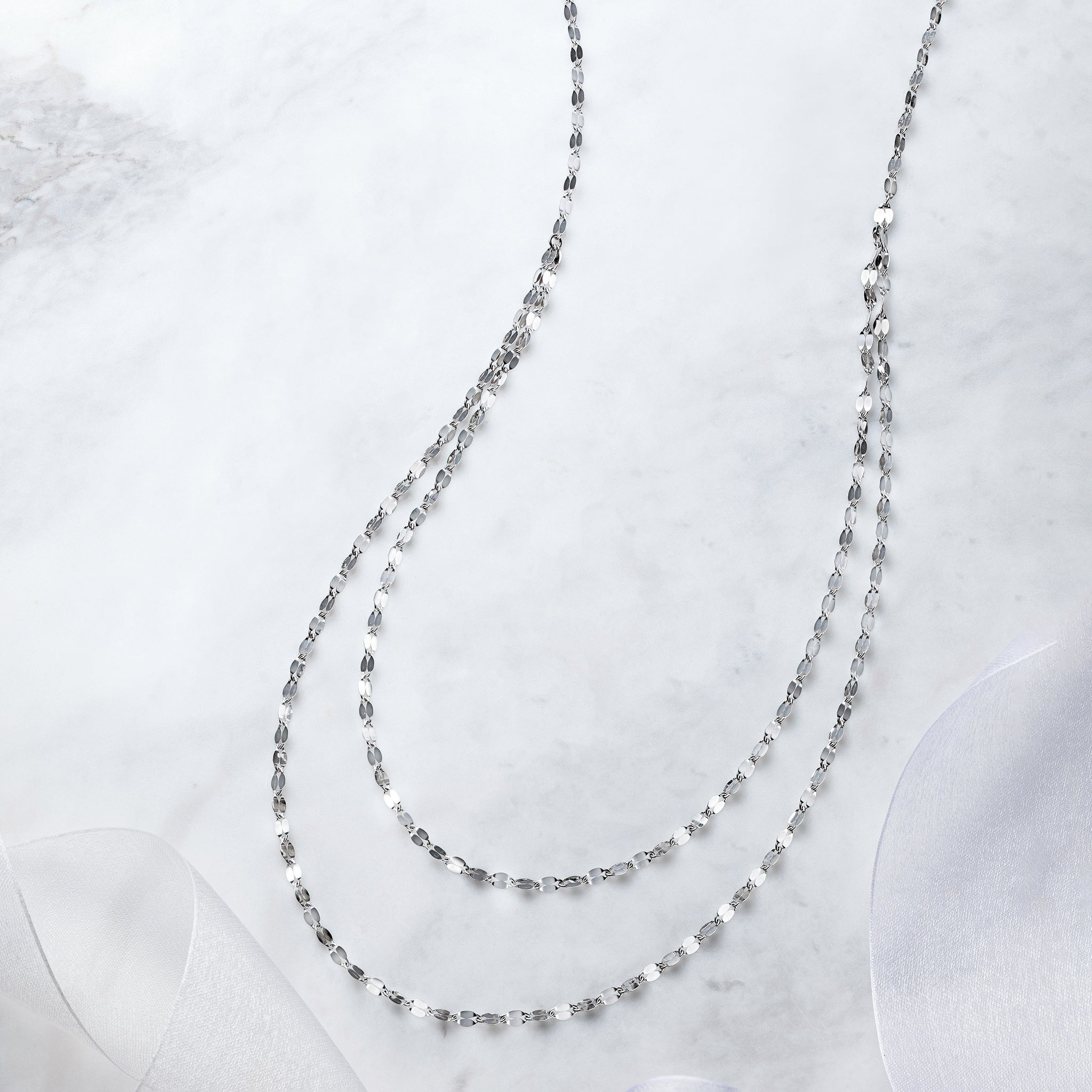プラチナネックレス(2連ロング/70cm)《26N02809》