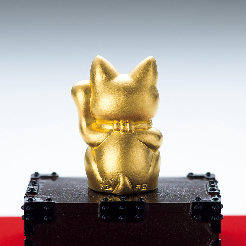 K24金製品(純金/招き猫 -光則-/造幣局品位刻印付)《26N03001》