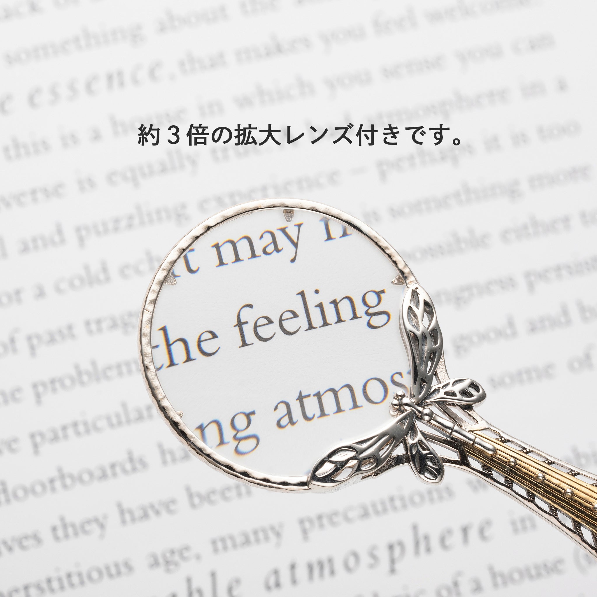 シルバーネックレス(ルーペ付/トンボモチーフ)《26N03503》