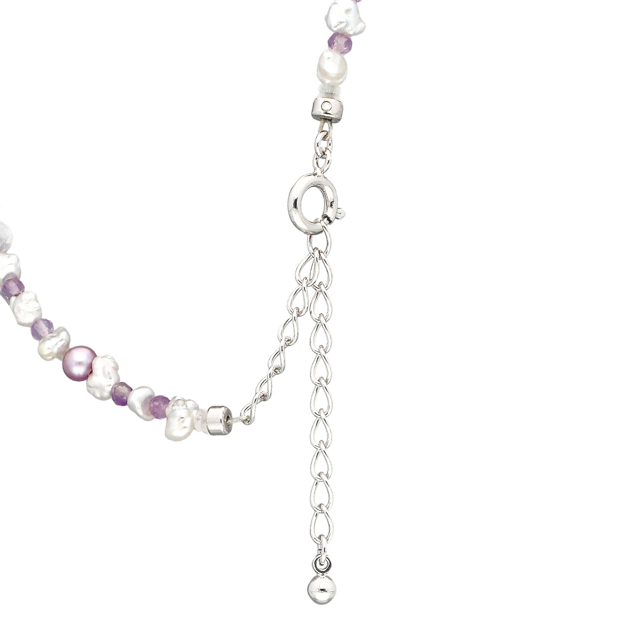 【限定10点】アメシスト/パール シルバー ブレスレット(アコヤ真珠/淡水真珠)《26T10103》