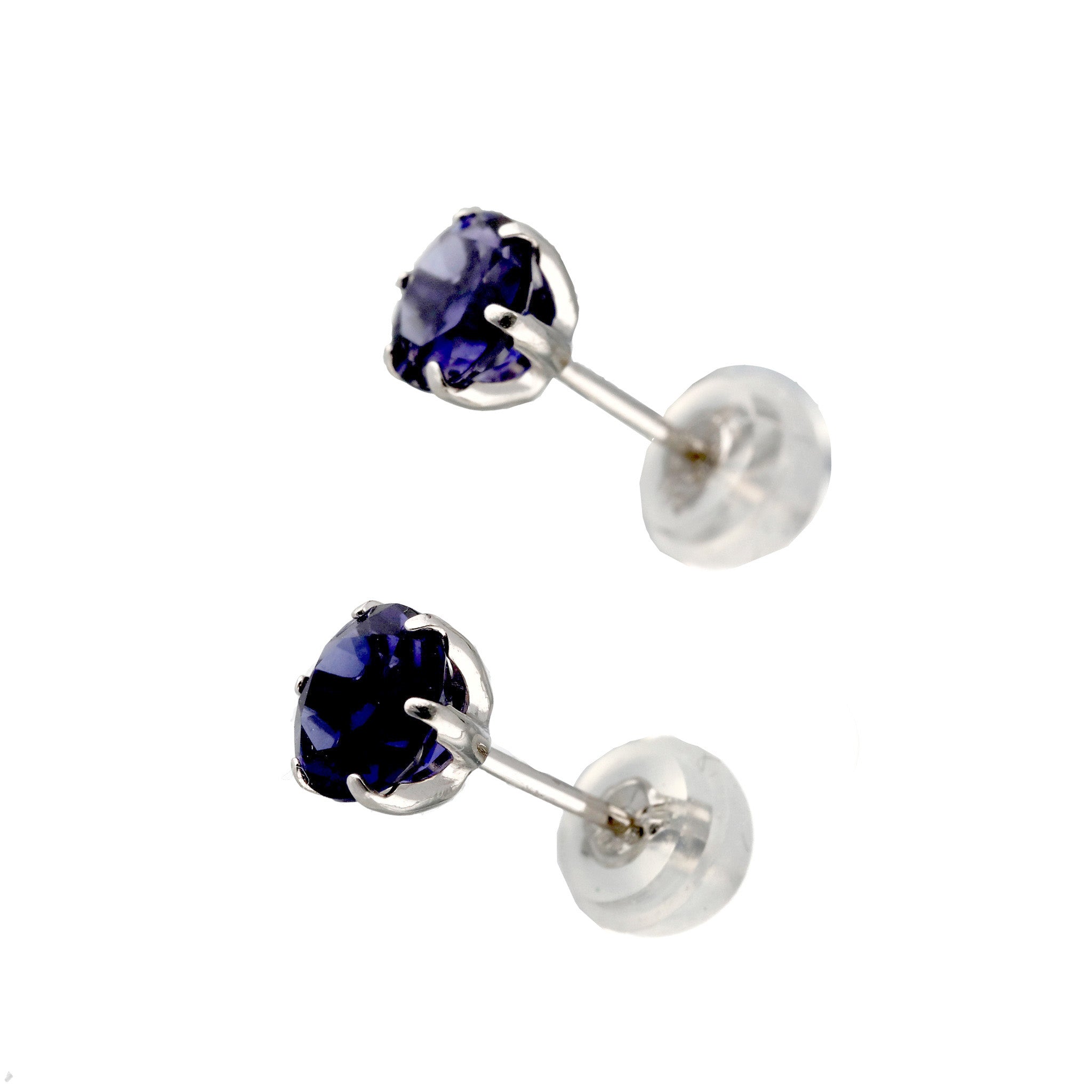 【限定1点】アイオライト プラチナピアス(3月誕生石)《26T10104》