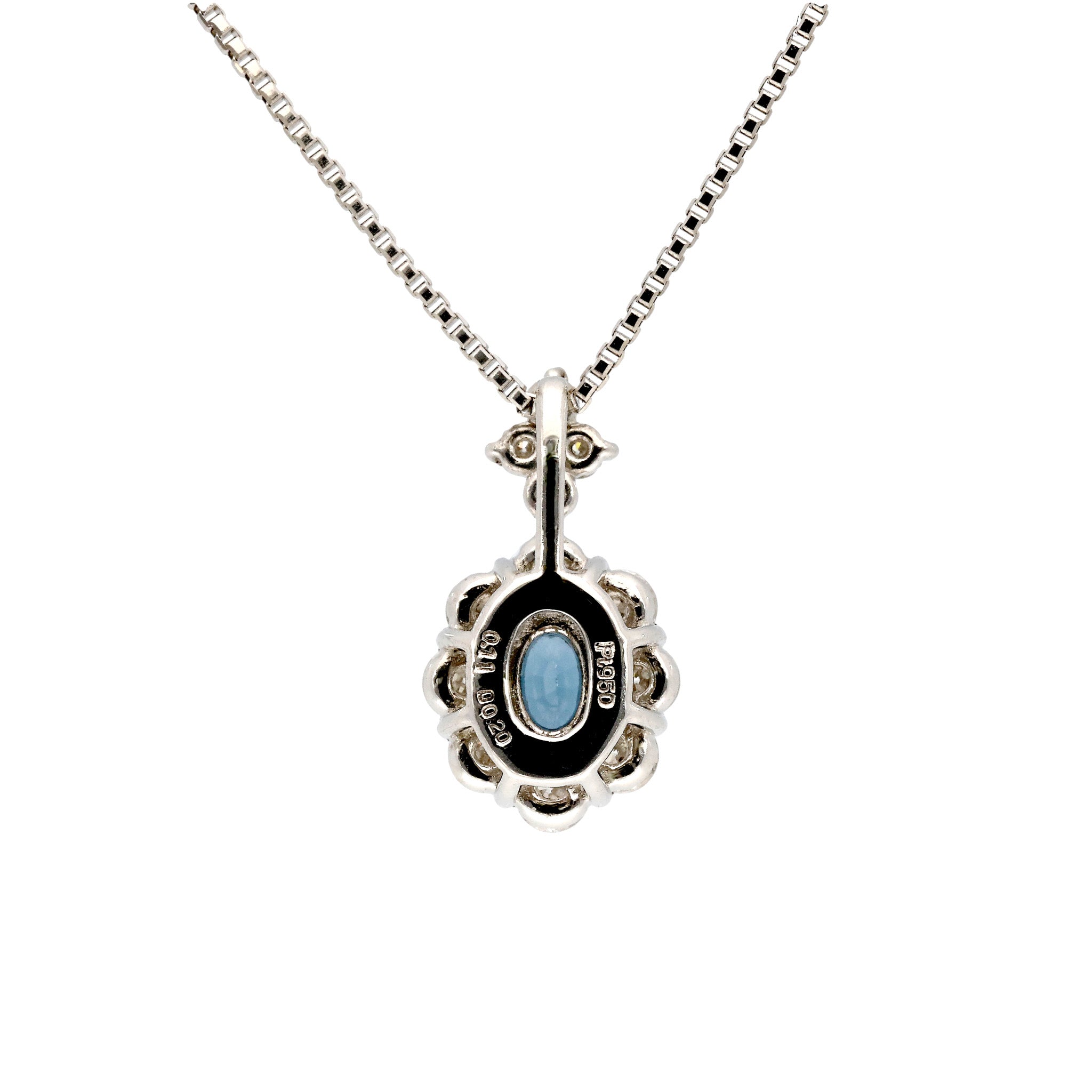 【限定1点】ブルースピネル/ダイヤモンド プラチナネックレス(8月誕生石/鑑別書付)《26T10108》