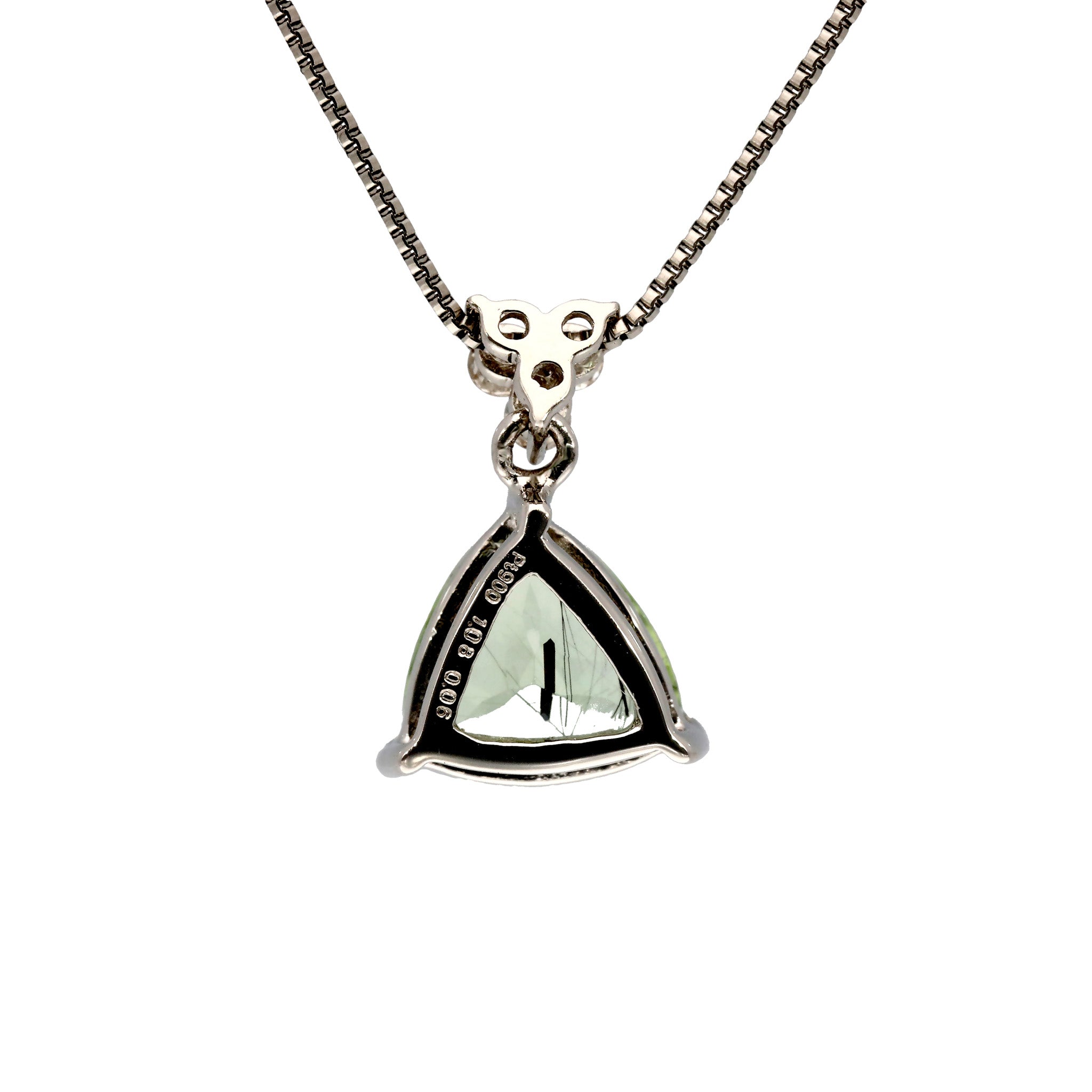 【限定1点】ルードヴィッヒアイトインペリドット/ダイヤモンド プラチナネックレス(8月誕生石/鑑別書付)《26T10109》