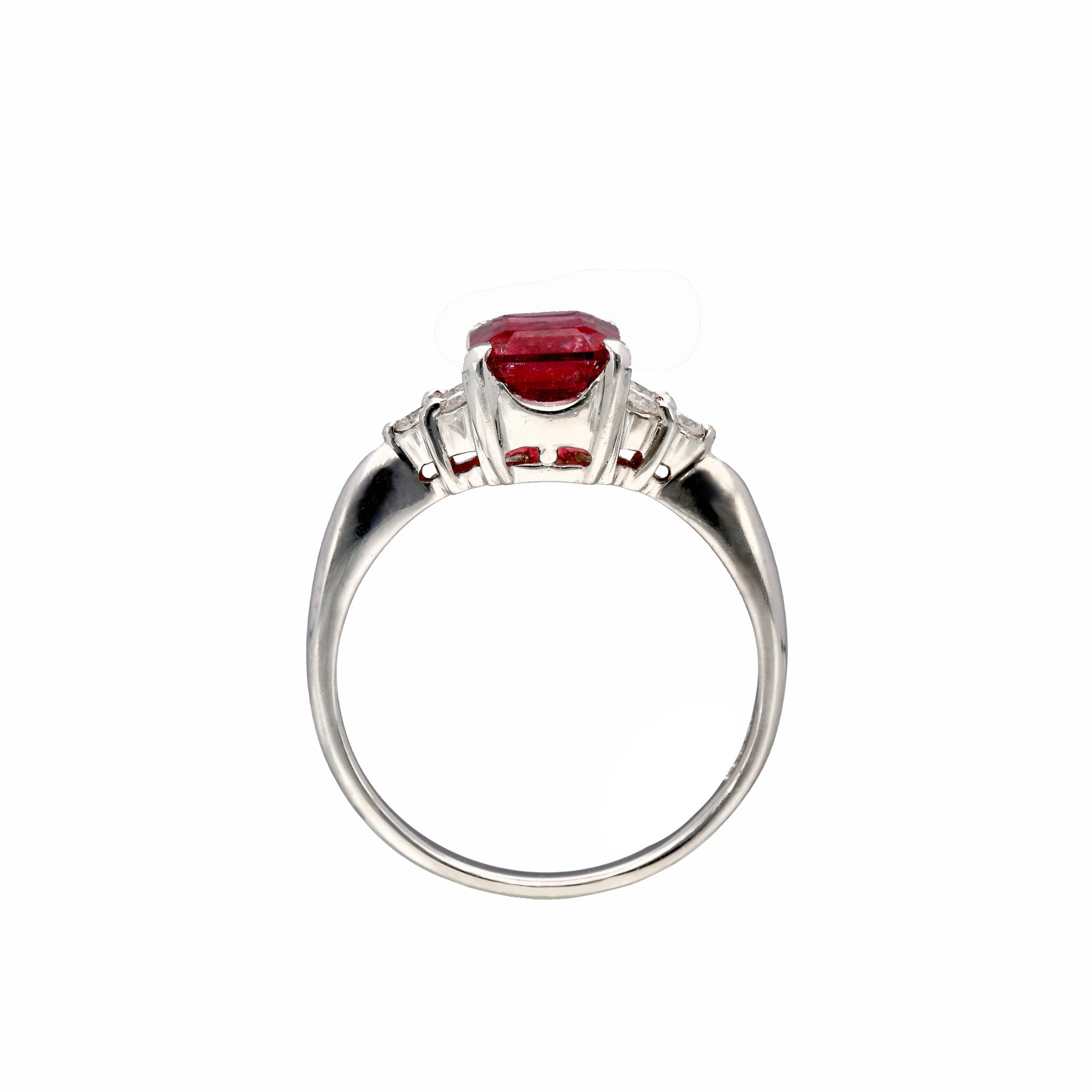 【限定1点】ルベライト/ダイヤモンド プラチナリング(1.79カラット/10月誕生石/鑑別書付)《26T10113》