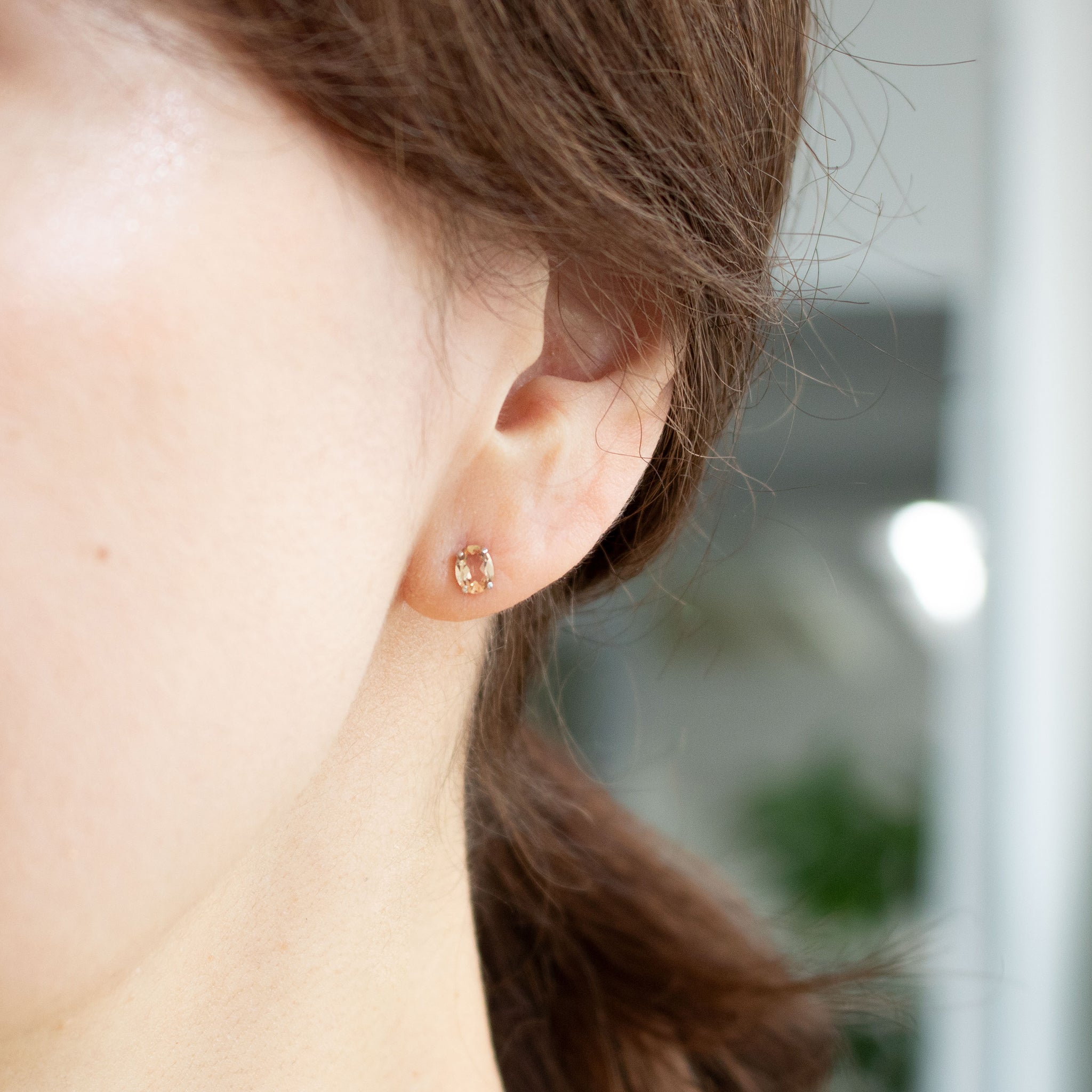 【限定1点】インペリアルトパーズ プラチナピアス(11月誕生石/鑑別書付)《26T10117》