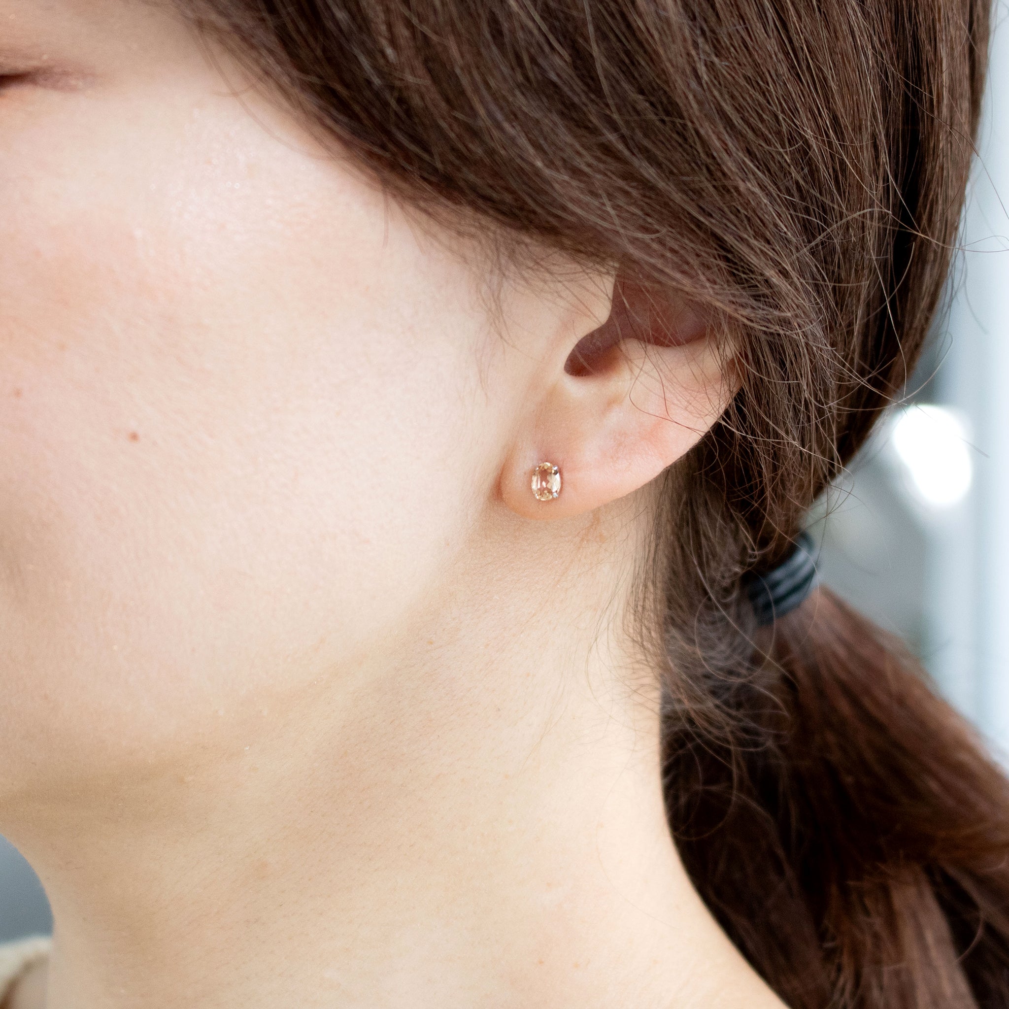 【限定1点】インペリアルトパーズ プラチナピアス(11月誕生石/鑑別書付)《26T10117》