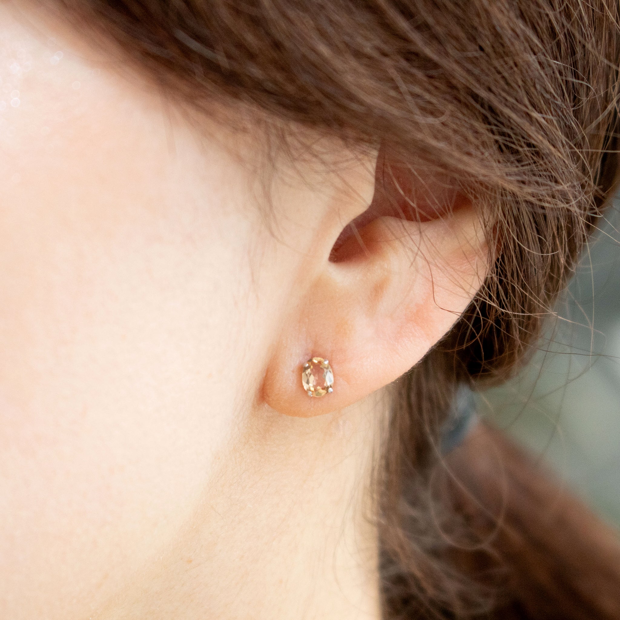 【限定1点】インペリアルトパーズ プラチナピアス(11月誕生石/鑑別書付)《26T10117》