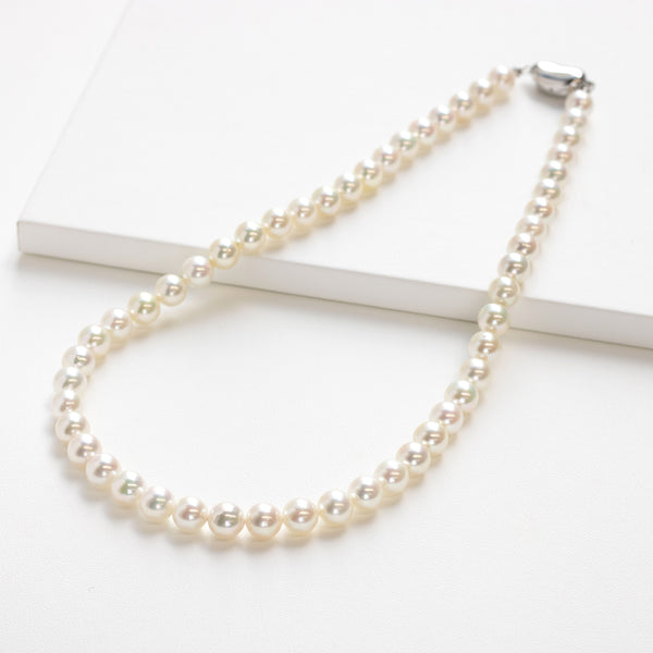 限定1点】パール ネックレス(アコヤ真珠/7.5mm/セミバロック珠/6月
