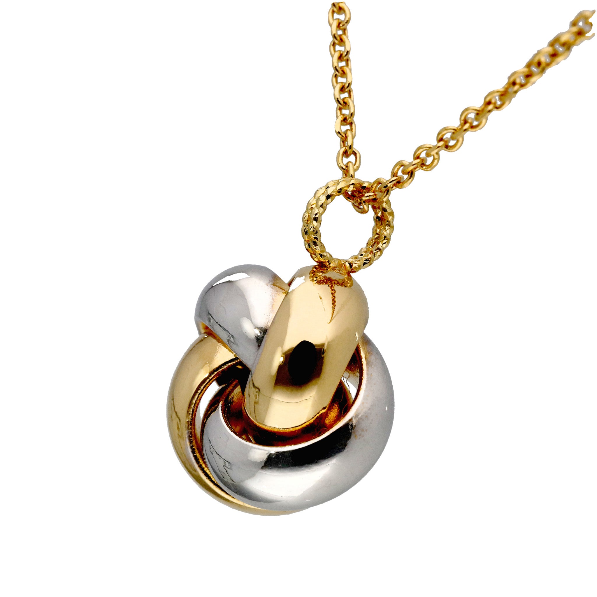 K18ネックレス(コンビカラー/イタリア製)《26T10124》