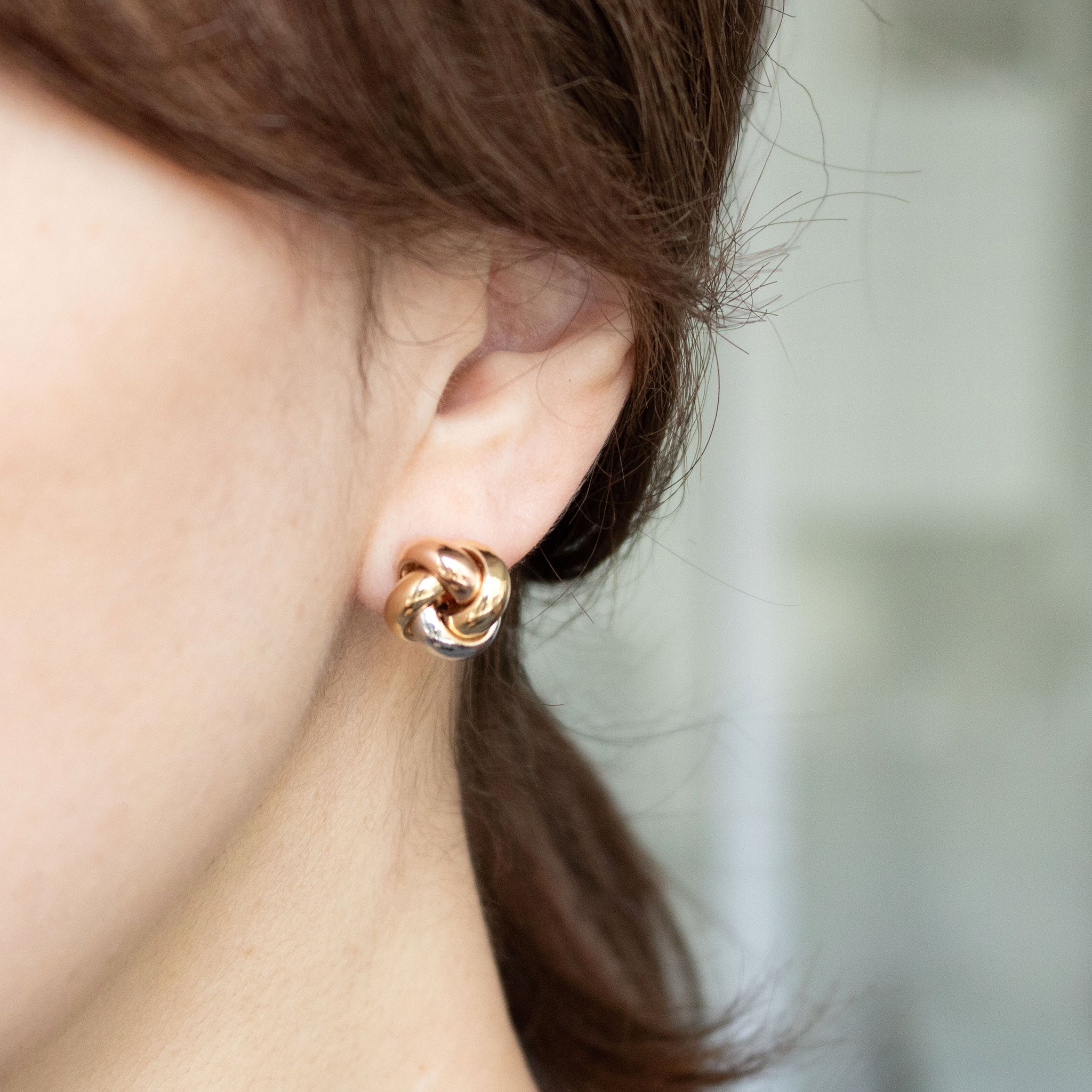 K18ピアス(スリーカラー/イタリア製)《26T10125》