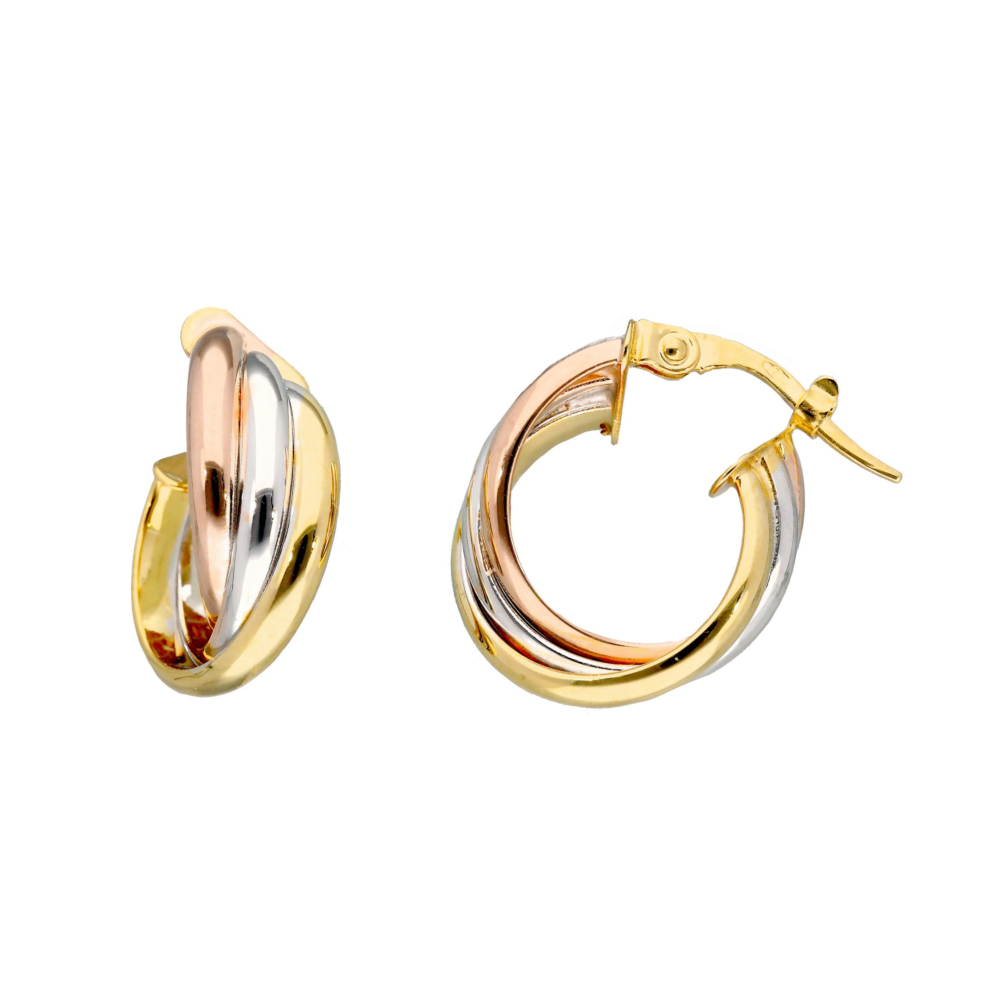 K18ピアス(スリーカラー/イタリア製)《26T10127》