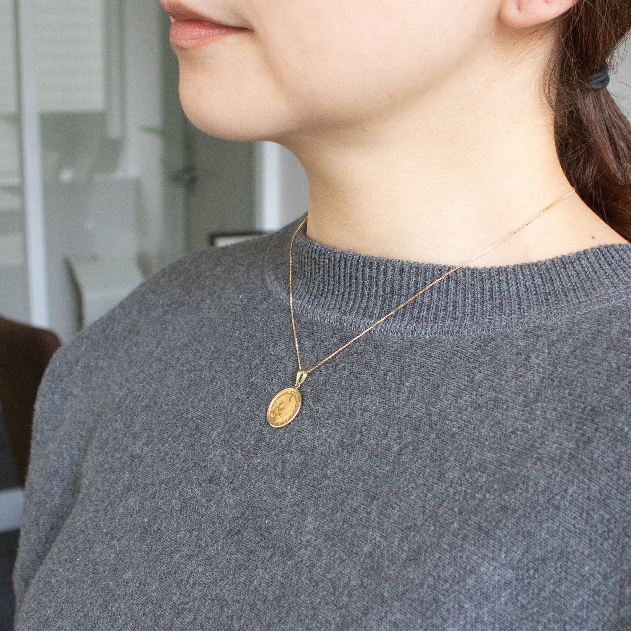 K24/K18ペンダント(純金/コイン/イーグルモチーフ/1/20oz)《26T10130》