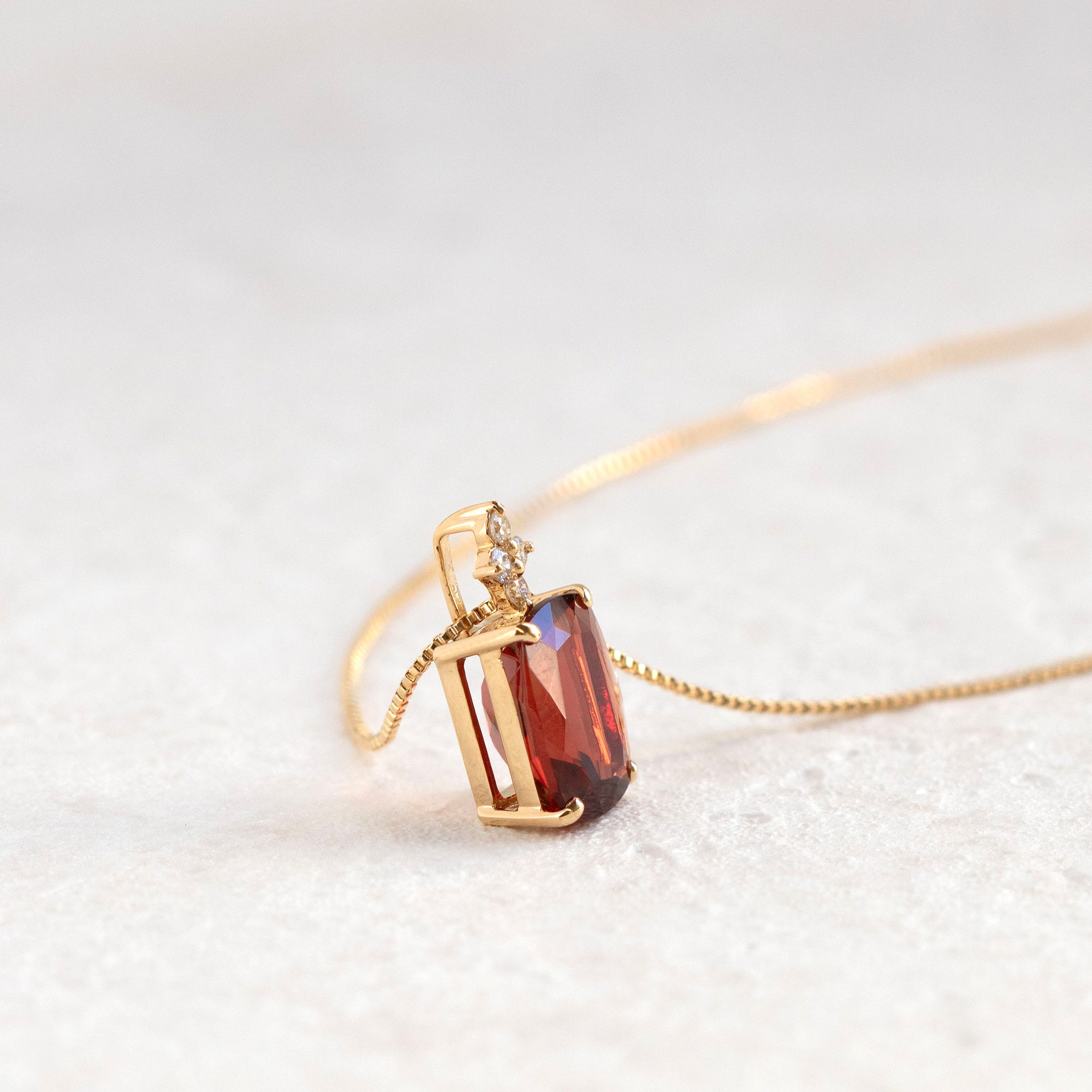 【限定1点】アンデシン/ダイヤモンド K18ネックレス《26T10132》