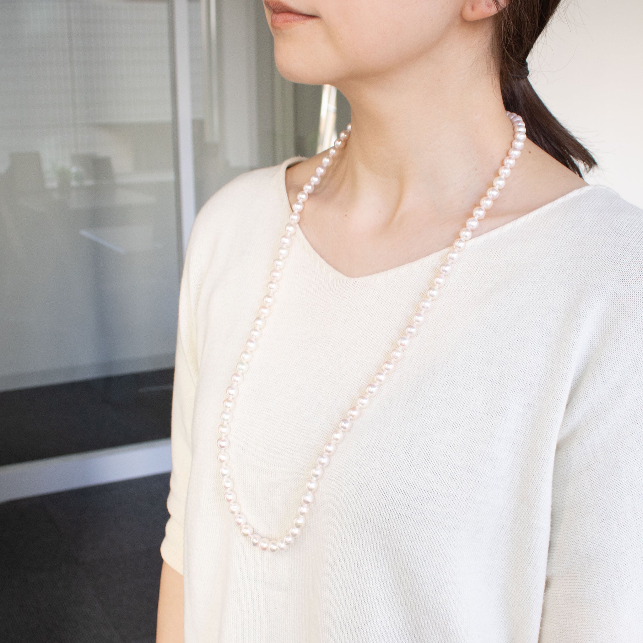 【限定1点】パールネックレス(アコヤ真珠/7.5mm/6月誕生石)《26T10142》