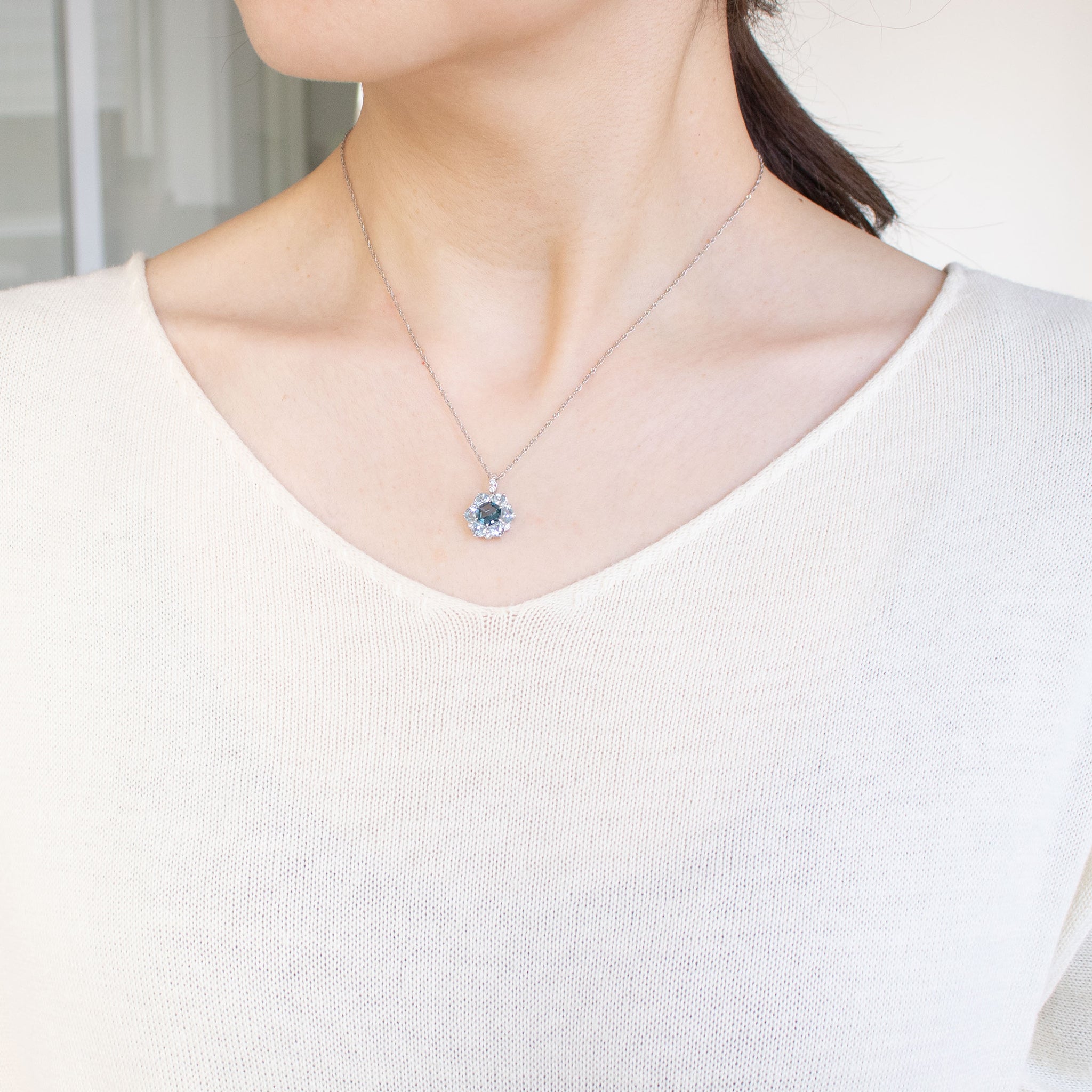 【限定1点】ブルートパーズ/アクアマリン K18ペンダントトップ《26T10143》
