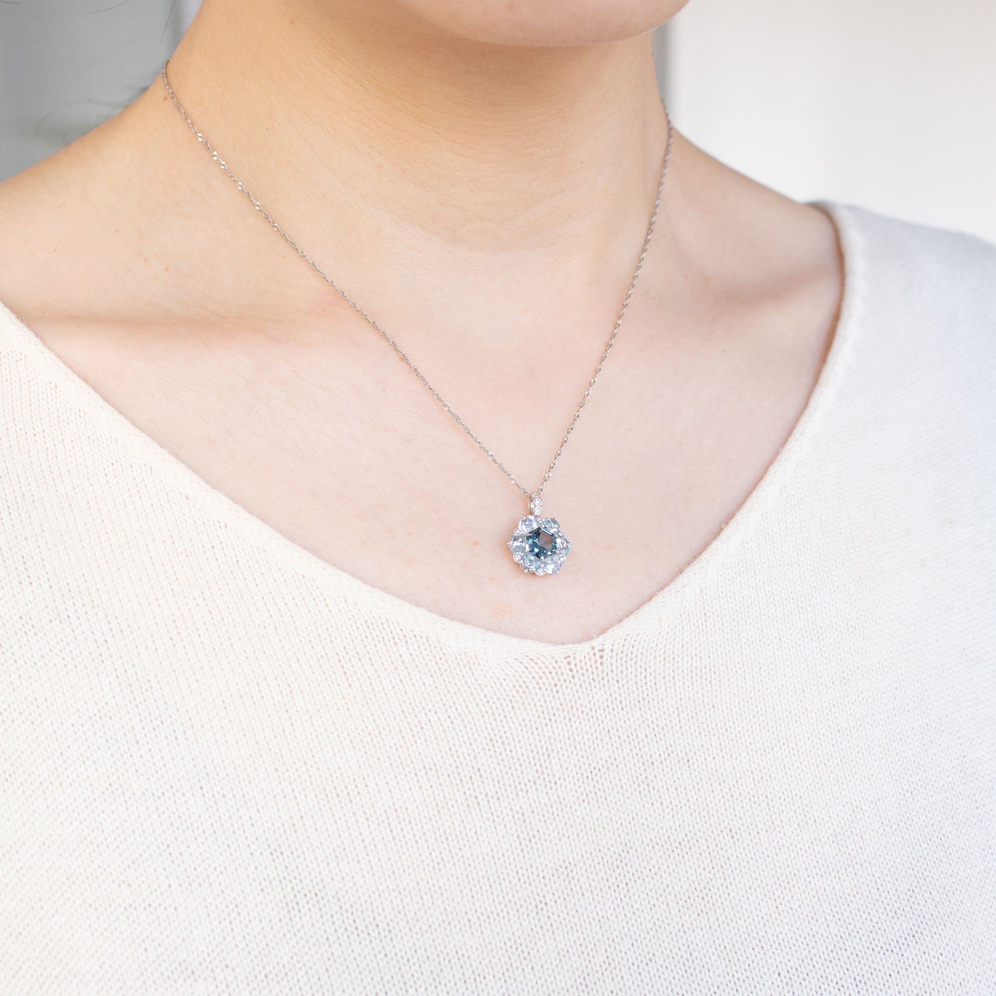 【限定1点】ブルートパーズ/アクアマリン K18ペンダントトップ《26T10143》