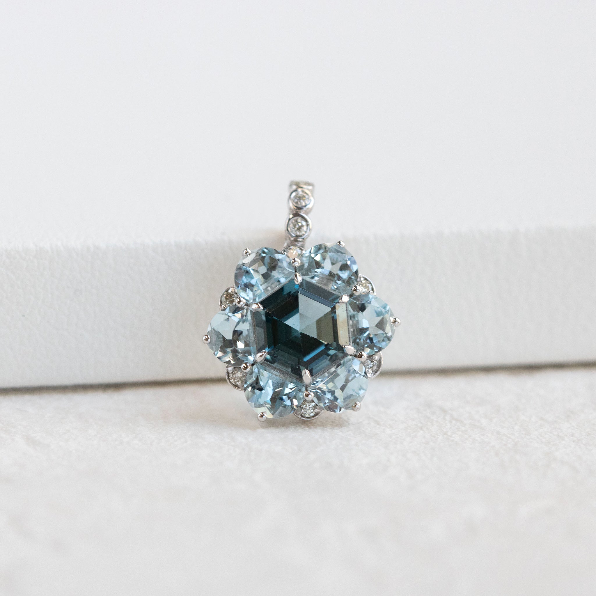 【限定1点】ブルートパーズ/アクアマリン K18ペンダントトップ《26T10143》