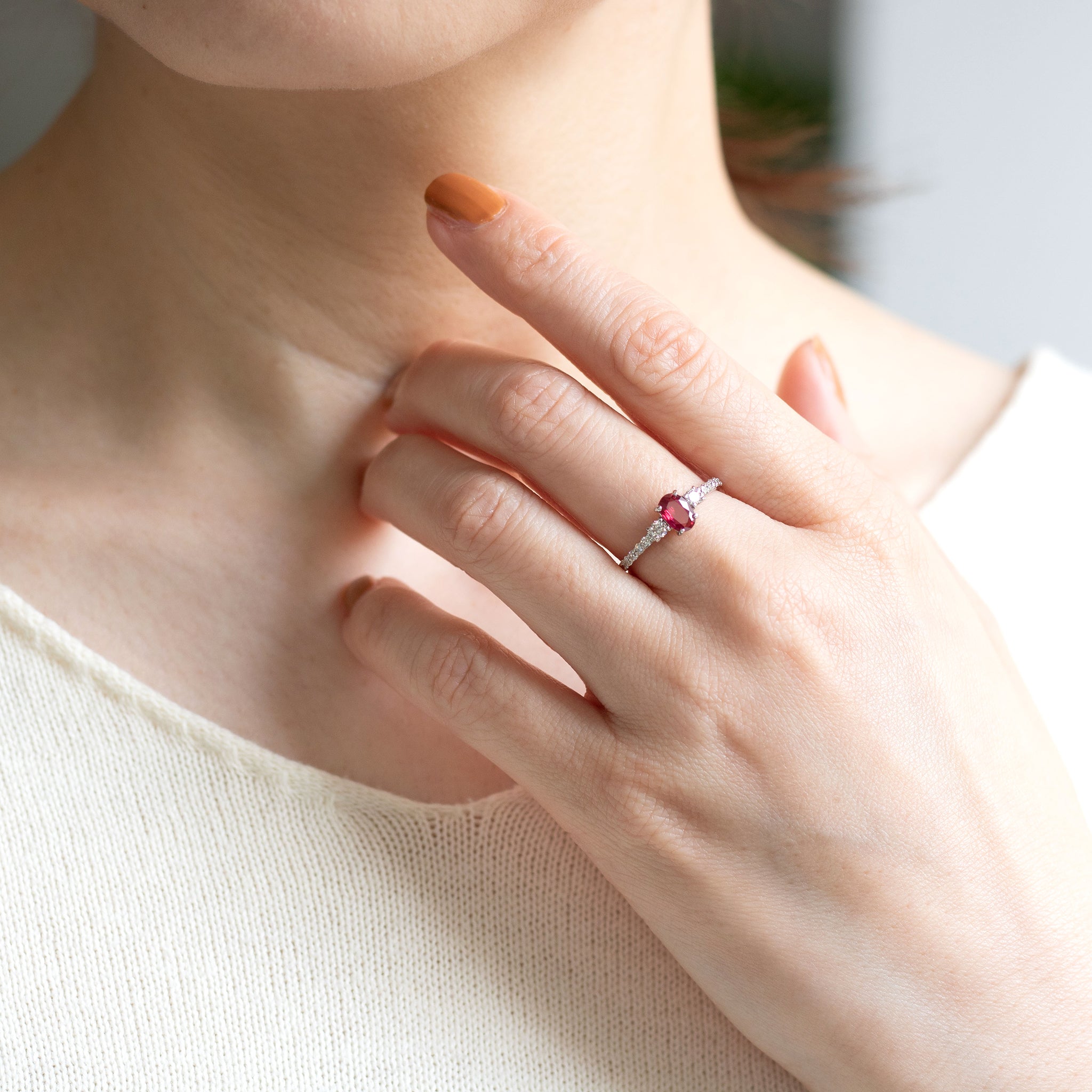 【限定1点】ルビー/ダイヤモンド プラチナリング(0.53カラット/ピジョンブラッド/鑑別書付/7月誕生石)《26T10159》