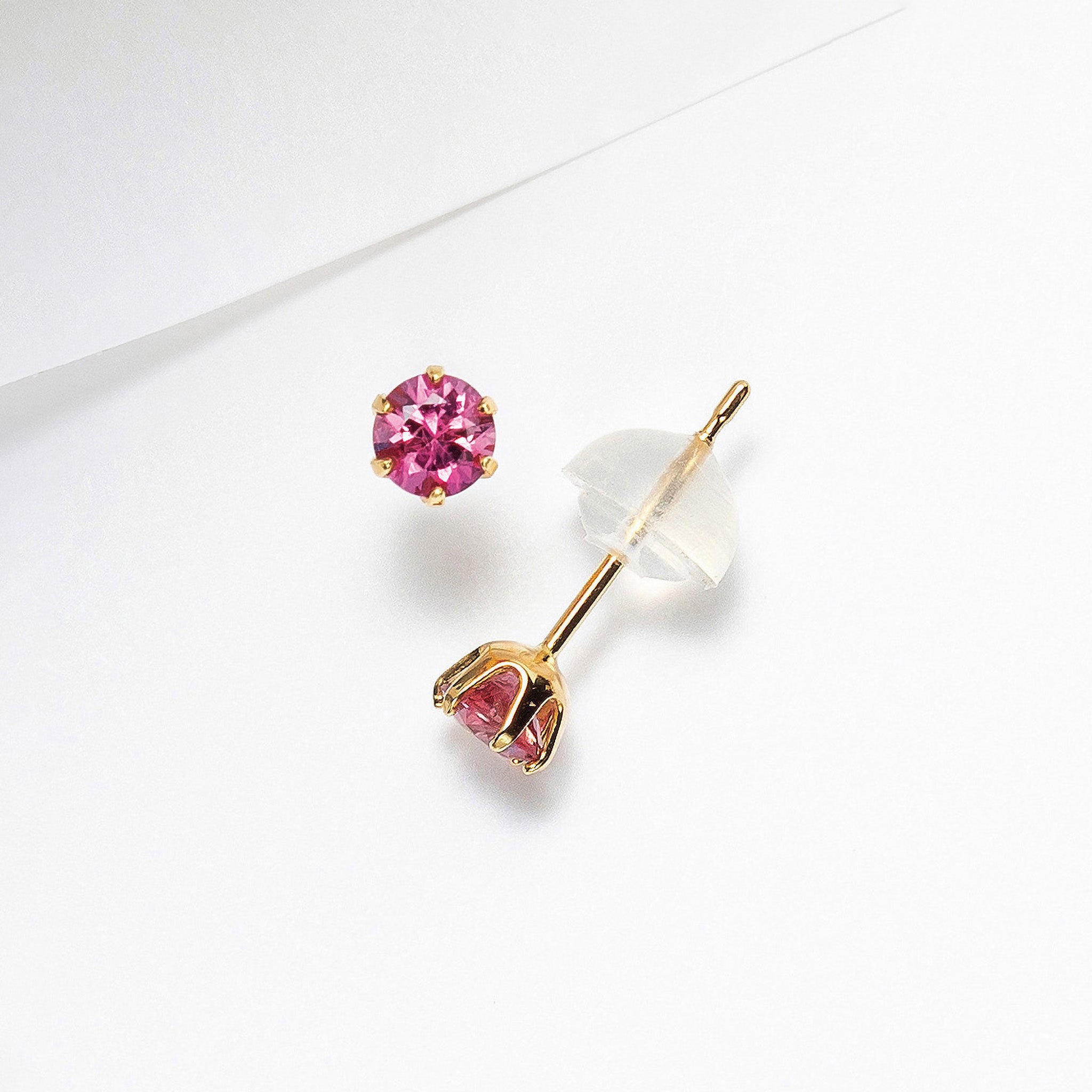 【限定1点】ルビー K18ピアス(計0.40カラット/7月誕生石)《26T10160》