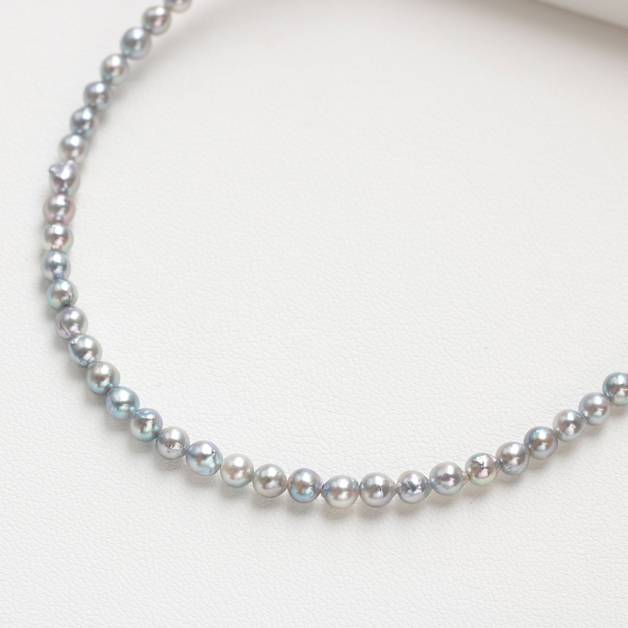 【限定2点】パール ネックレス(アコヤ真珠/3.5mm/ナチュラルブルー系/6月誕生石)《26T10163》