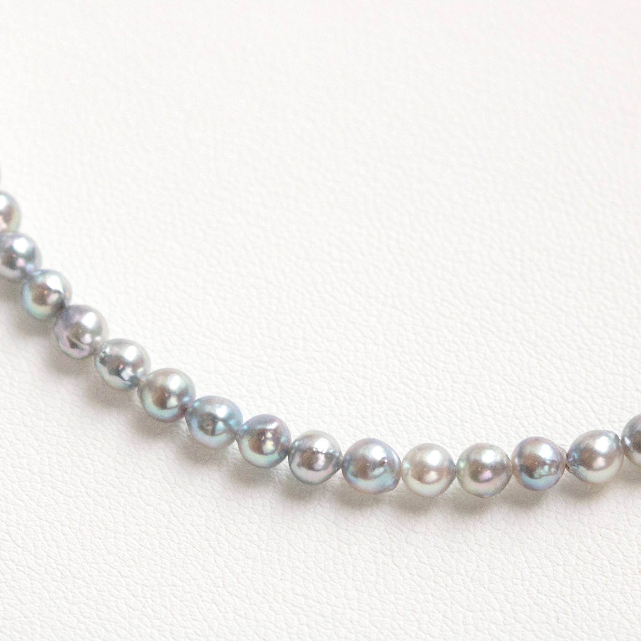 【限定2点】パール ネックレス(アコヤ真珠/3.5mm/ナチュラルブルー系/6月誕生石)《26T10163》