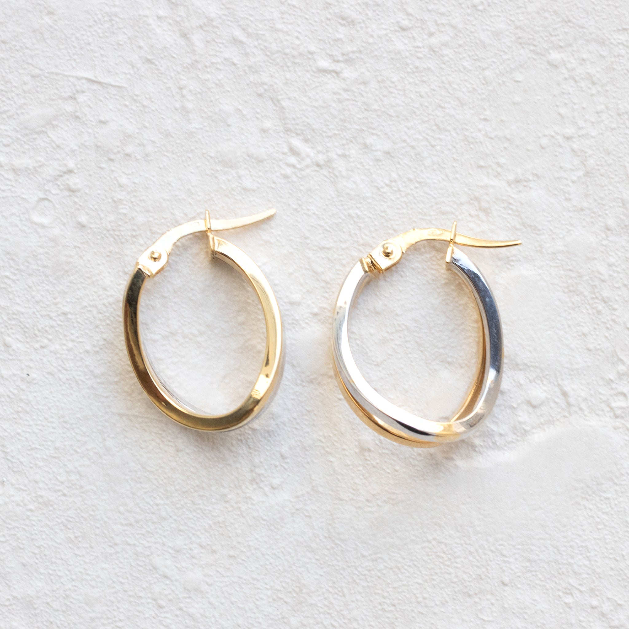 K18ピアス(コンビカラー/イタリア製)《26T10164》