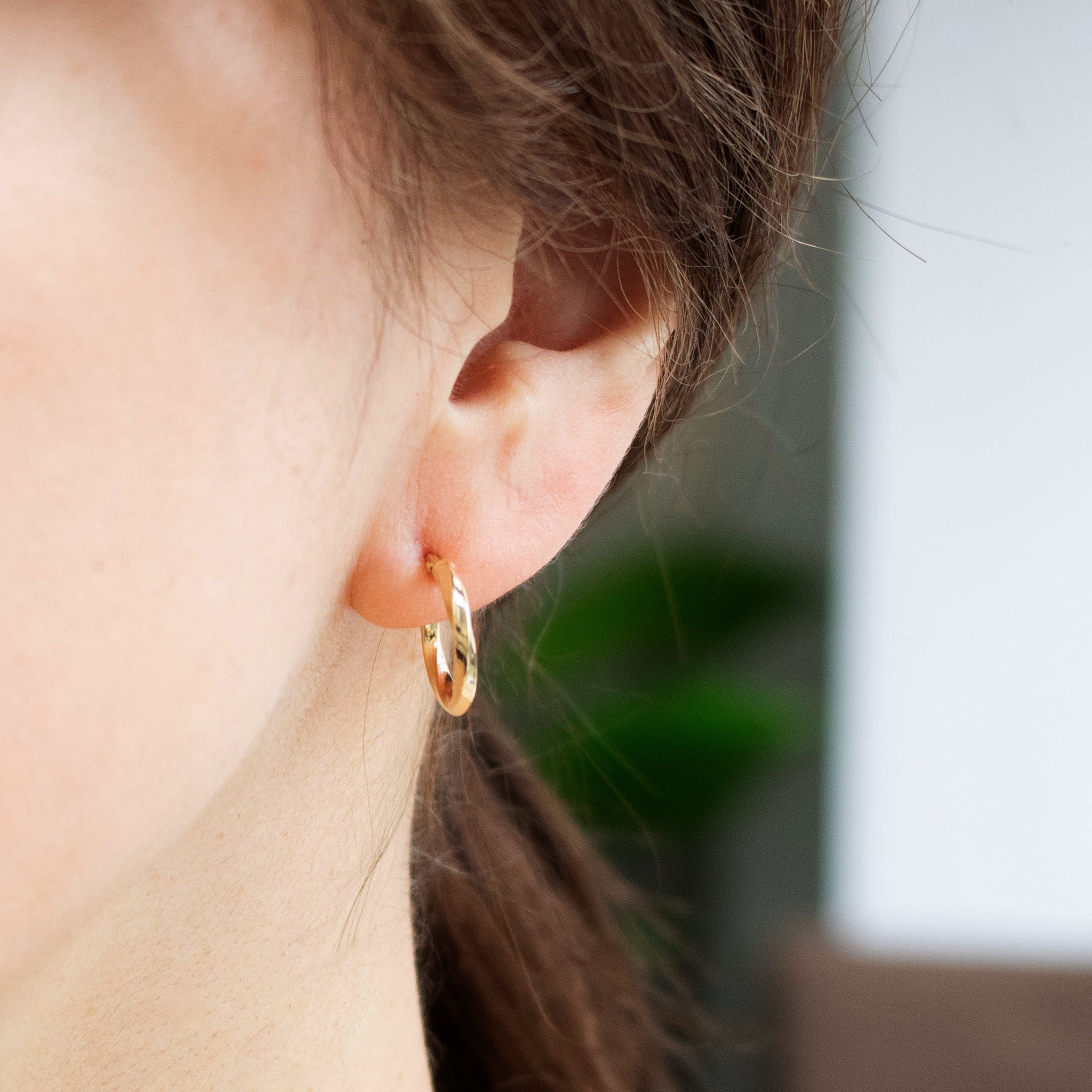 K18ピアス(フープ/イタリア製)《26T10165》