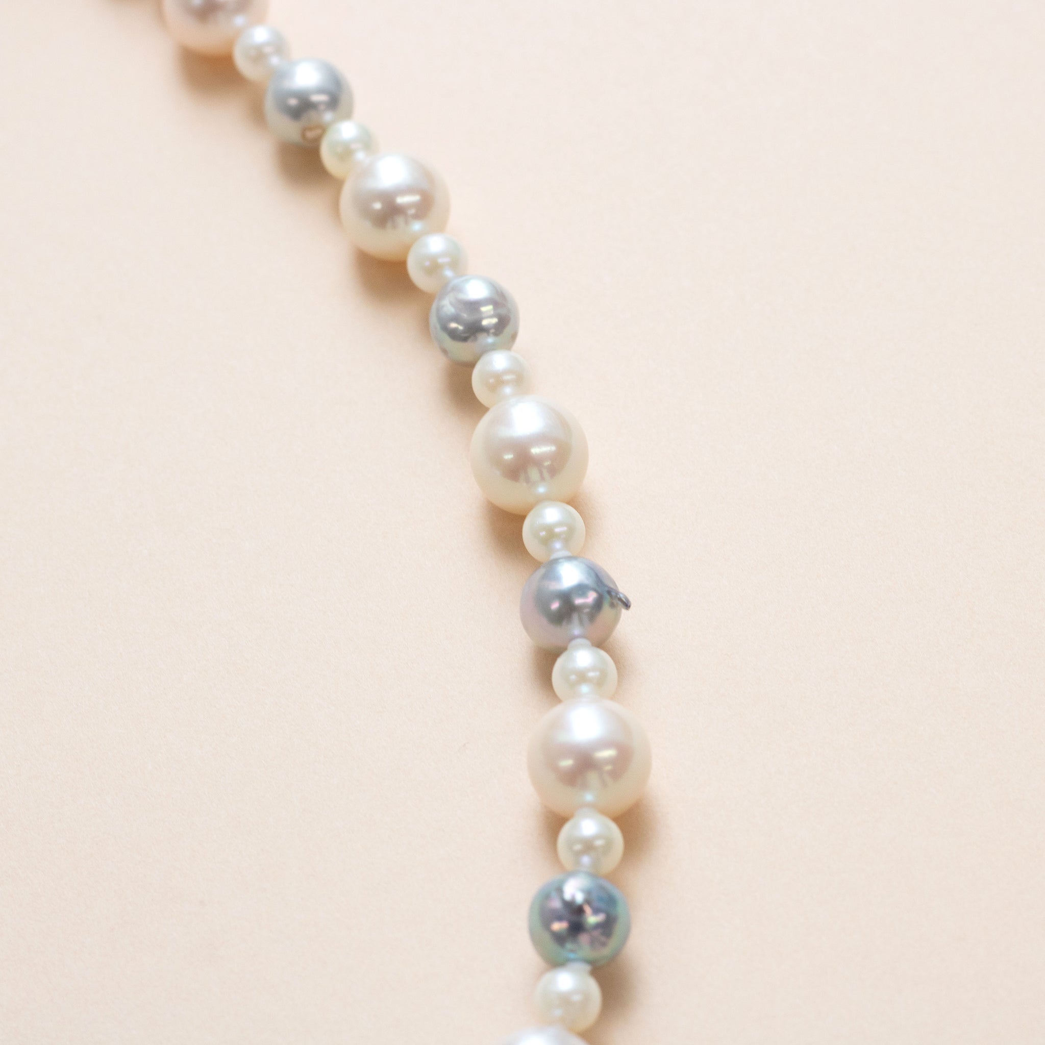【限定1点】パールネックレス(アコヤ真珠/4.5～8.5mm/6月誕生石)《26T10215》