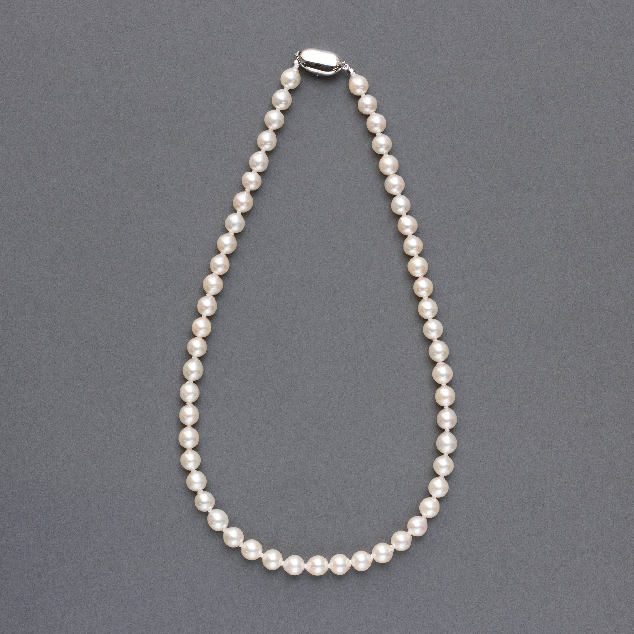 【限定1点】パールネックレス(アコヤ真珠/7mm/セミバロック珠/6月誕生石)《26T10254》