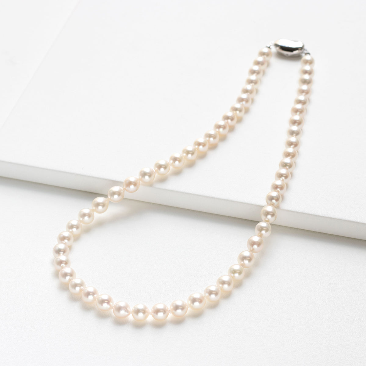 【限定1点】パールネックレス(アコヤ真珠/7mm/セミバロック珠/6月誕生石)《26T10254》