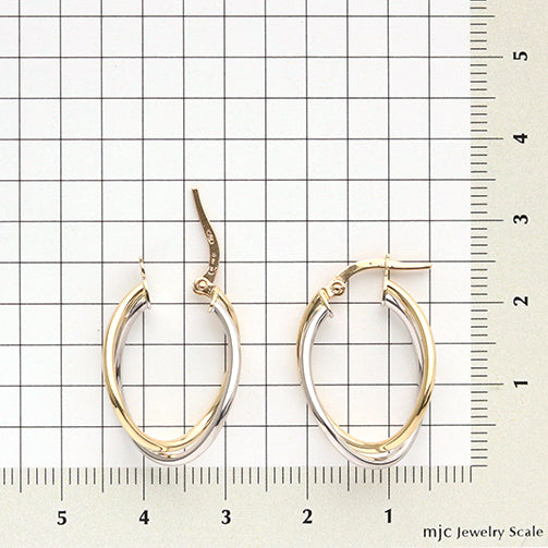 K18ピアス(コンビカラー/フープ)《26T10258》