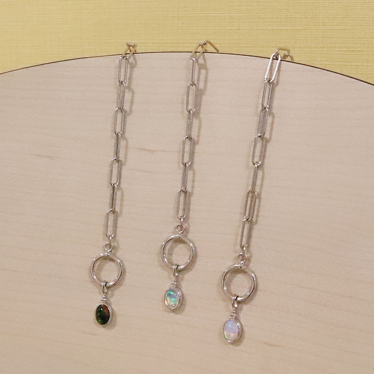 パールブレスレット 箱付き　ピンクorグリーン ピンクオパール SVブレスレット(クレサンベール/モンプレジール